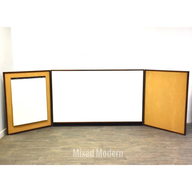 Mid Century Walnut Whiteboard For Sale - Image 12 of 12