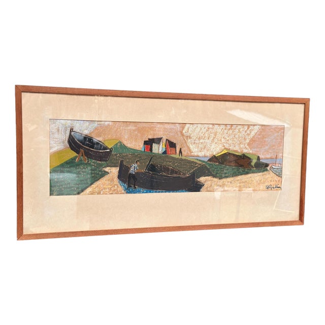 S. Rjellim, Shore, 1950s, Oil on Panel, Framed For Sale