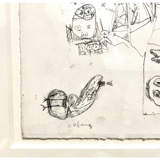 Expressionism Erwin Pfrang, German Neo Expressionist Graphite Pencil Drawing Erwin Pfrang Nolan Gallery NYC, 2001 For Sale - Image 3 of 10