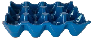 Large Ceramic Egg Holder in Blue, Italy, 1970s