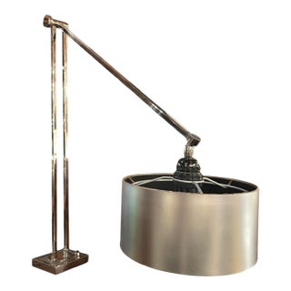 1960s Mid-Century Modern Chrome Clamp-on Adjustable Desk Lamp For Sale