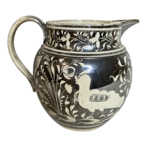 Antique Early 19th Century Silver Lustre Luster Pitcher