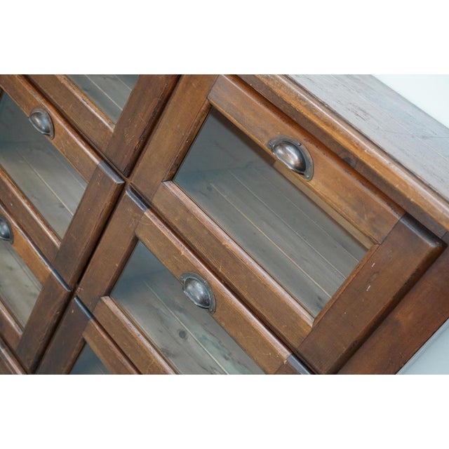 Vintage Dutch Pine Haberdashery Shop Cabinet For Sale - Image 4 of 18