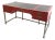 Vintage Campaign Style Red Lacquered Writing Table/Desk For Sale