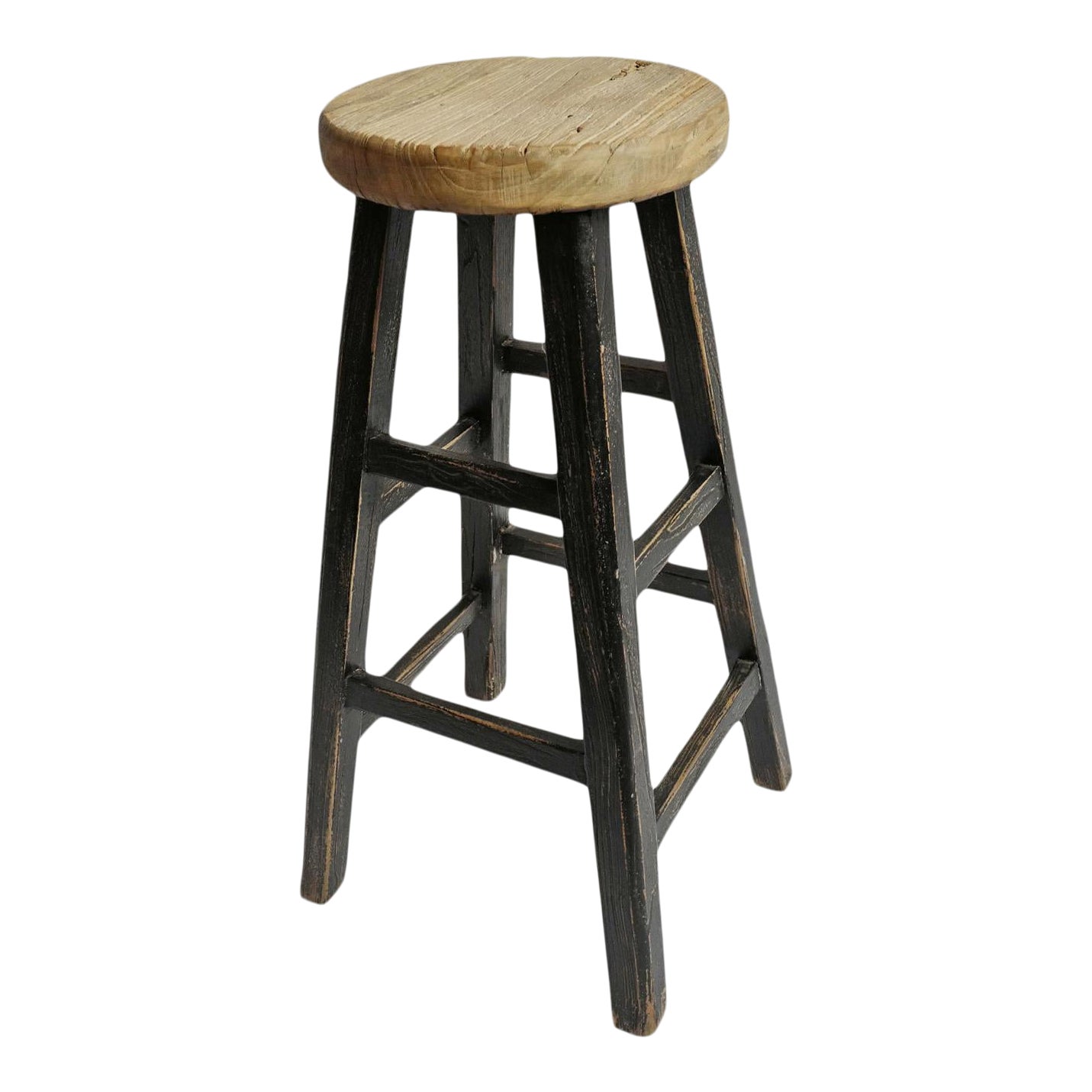 Black & Elm Vintage Bar Stool | Chairish