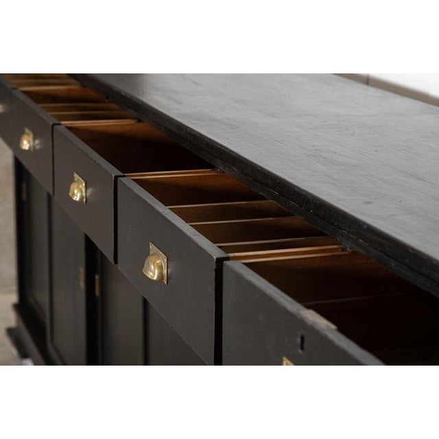 English Ebonised Oak Dresser Base, 1900 For Sale - Image 9 of 18