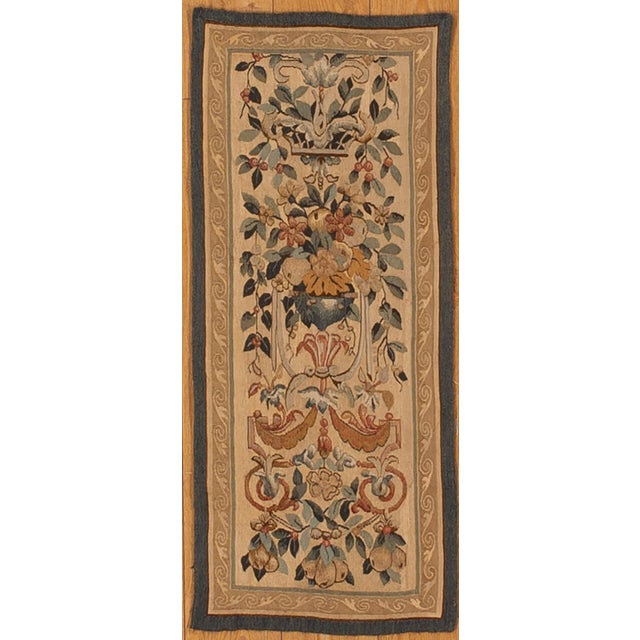 18th Century French Tapestry Panel 4.1 x 1.9 Size Perfect Condition Wool And Silk