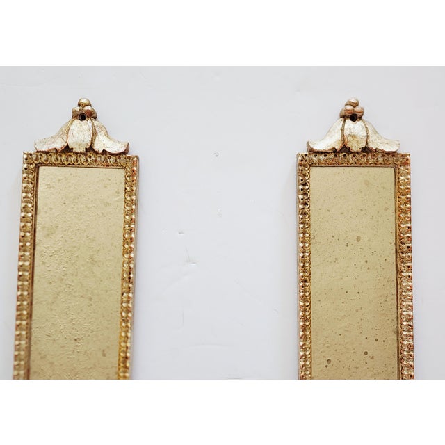 Wood Vaughan Designs Antique Silver Mirrored Wall Sconces-a Pair For Sale - Image 7 of 16