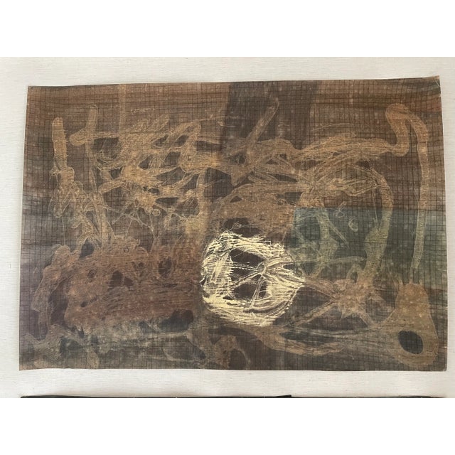 Unique authors technique using all organic botanical dyes abstract, abstract work on paper.