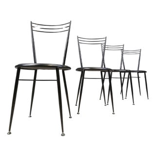 Vintage Dining Chairs by Calligaris, 1980s, Set of 4 For Sale