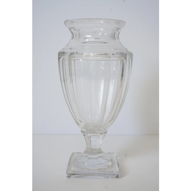 Baccarat 12"h Urn Vase 1940s Baccarat Style For Sale - Image 4 of 10