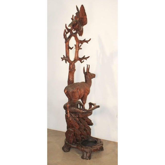 Wood 19th Century Black Forest Carved Hall Tree For Sale - Image 7 of 10