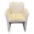 1970s Postmodern Cream Textured Fabric Accent Chair Attributed to Ray Wilkes For Sale