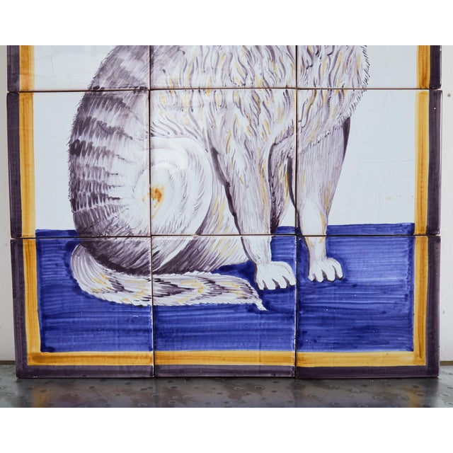 Pair of Dutch Delft Tile Panels of a Cat and Dog For Sale In Sacramento - Image 6 of 12