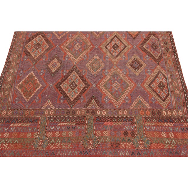 Rug & Kilim Vintage Kilim Rug in Polychromatic Diamond Patterns by Rug & Kilim For Sale - Image 4 of 6