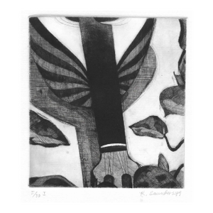 1979 Robert Saunders Guitar Etching