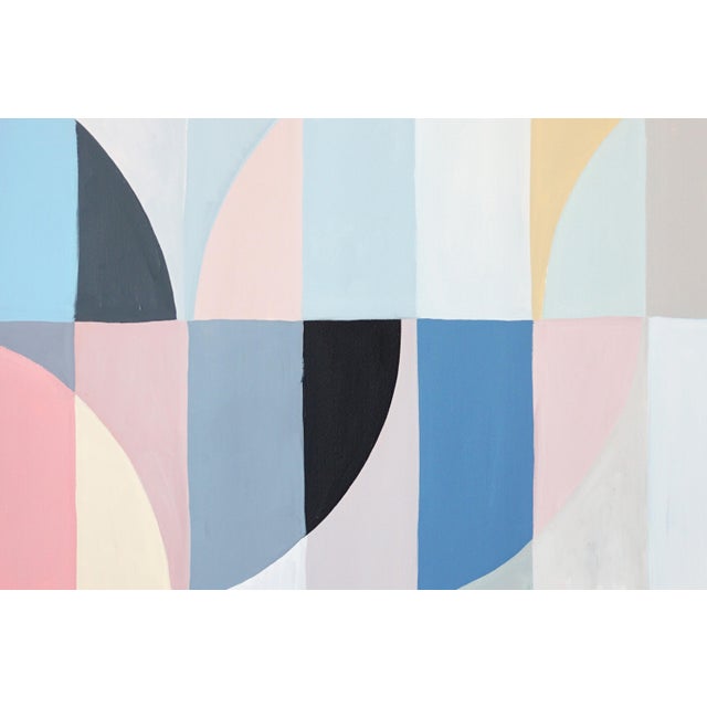 Black 2026, the Harlequin, Bauhaus Grid Painting on Watercolor Paper, Op Art by Natalia Roman For Sale - Image 8 of 8