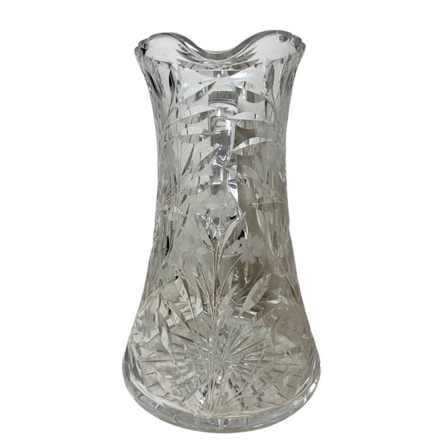 19th Century 19th Century American Brilliant Cut Glass Water Pitcher For Sale - Image 5 of 8