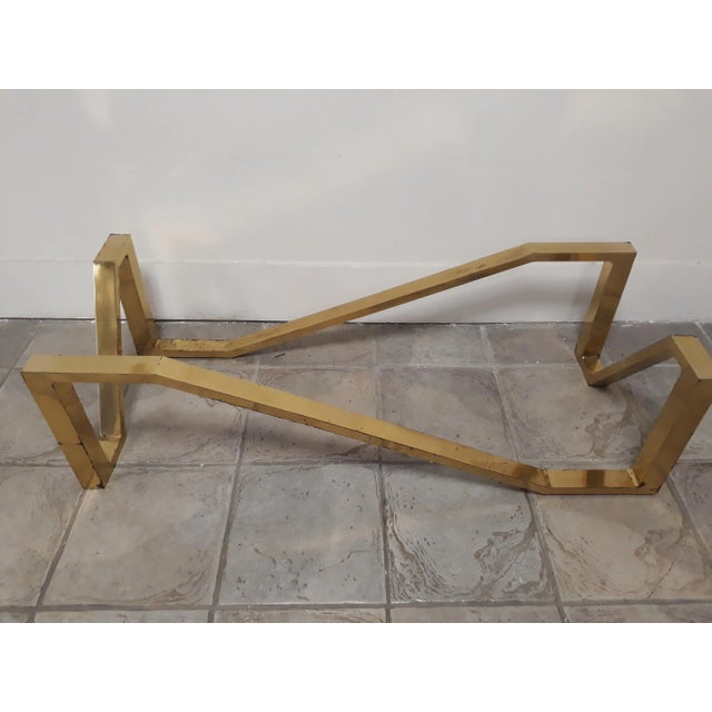 Mid-Century Modern Vintage Brass Coffee Table For Sale - Image 3 of 9