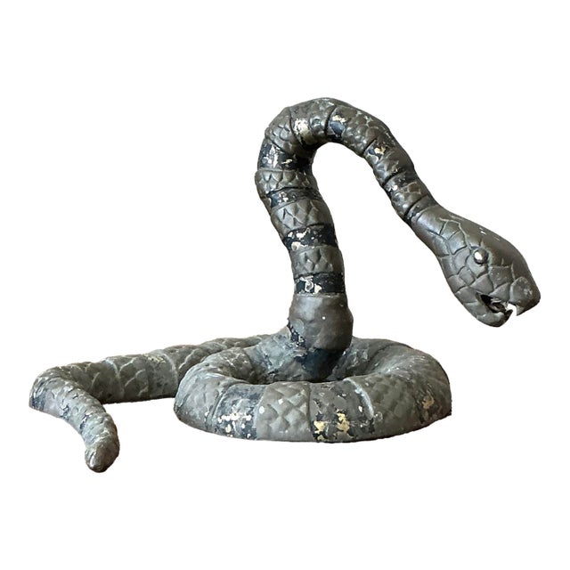 Vintage Boho Bronze Snake For Sale