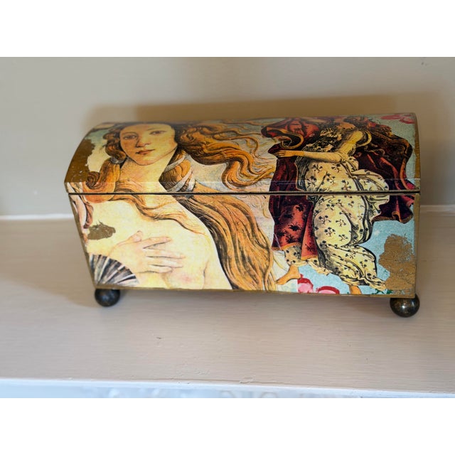 Ocean Themed Painted Box For Sale - Image 4 of 12