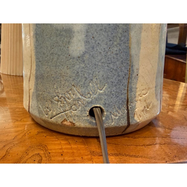 Mid 20th Century Vintage Wishon-Harrell Earthenware Table Lamps, Pair For Sale - Image 5 of 12