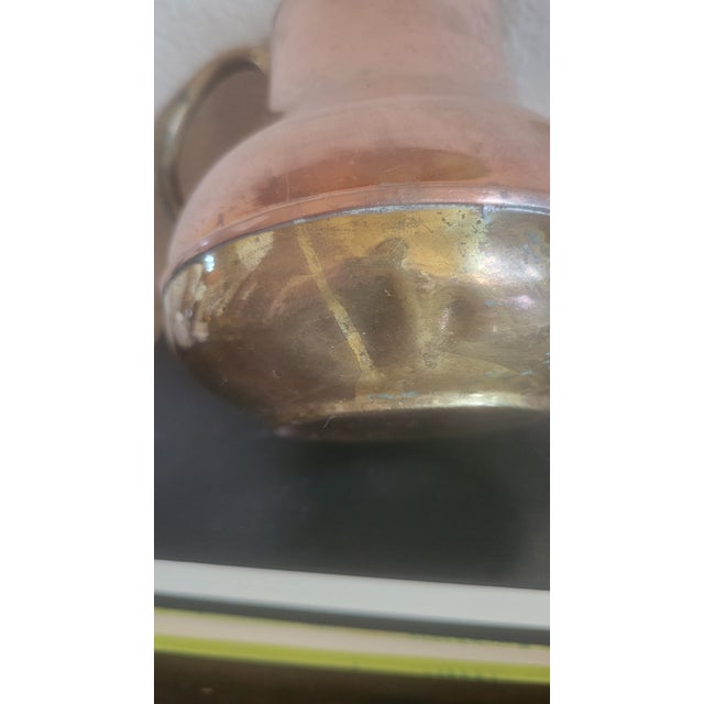 Mid-Century Modern Vintage Copper and Brass Tea Pot For Sale - Image 3 of 9