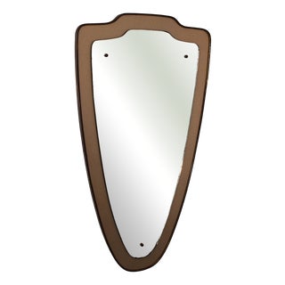 Italian Brass Frame Mirror, 1950 For Sale
