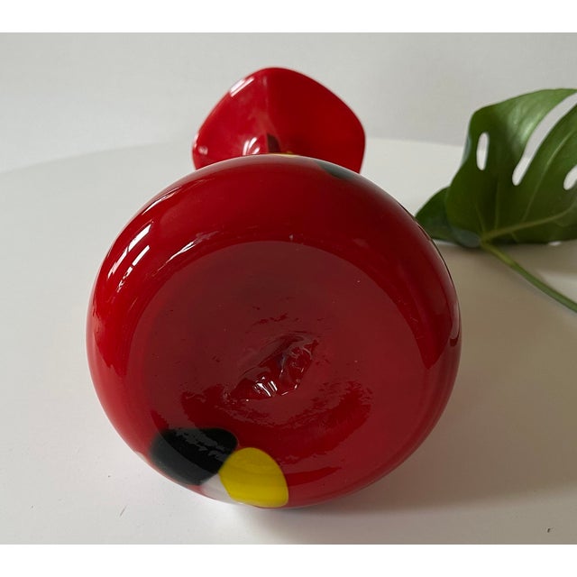 Ruby Red Fulvio Bianconi Art Glass Vase Venini Murano 1960s Italy Md Century Modern For Sale - Image 8 of 8