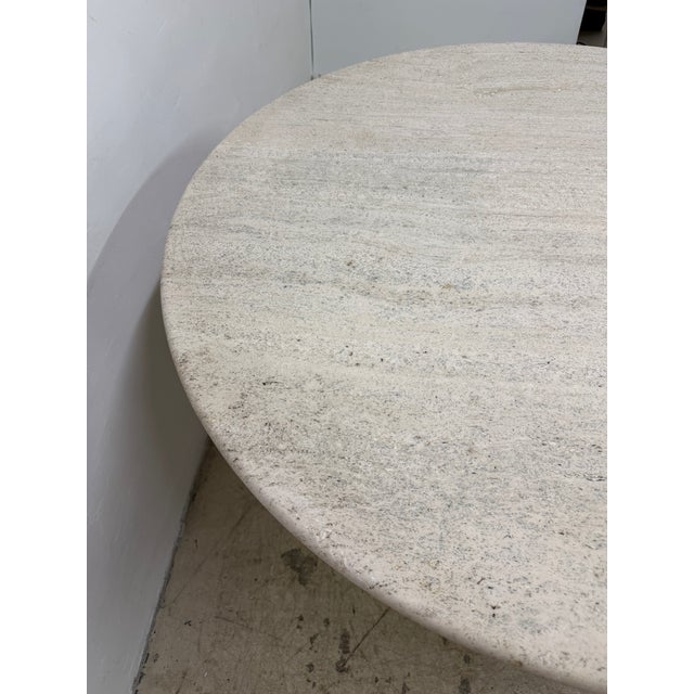Stanley J Friedman Arrowhead Dining Table With Custom Travertine Top for Brueton For Sale - Image 9 of 18