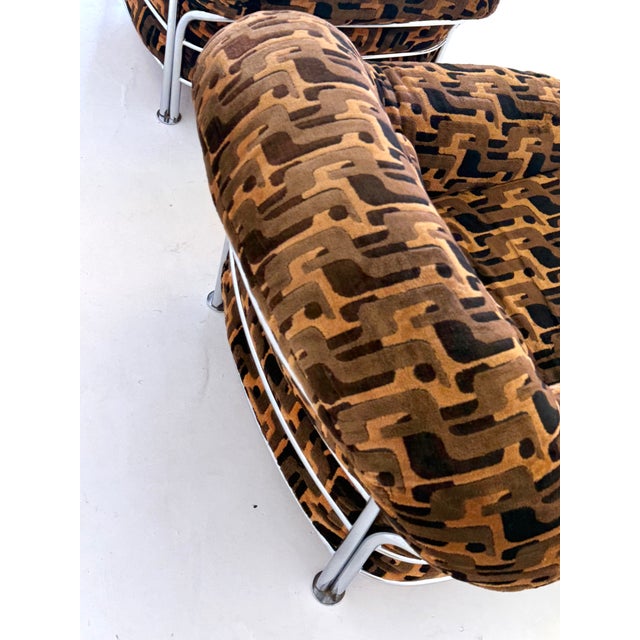 Black Vintage Italian Lounge Chair with Tubular Frame, 1970s For Sale - Image 8 of 14