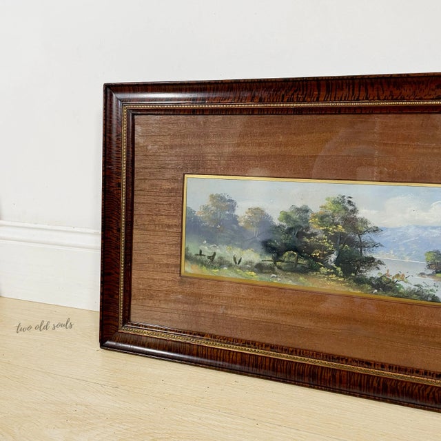 Mid 20th Century Vintage Pastel Landscape Original Artwork Signed Scott For Sale - Image 5 of 10