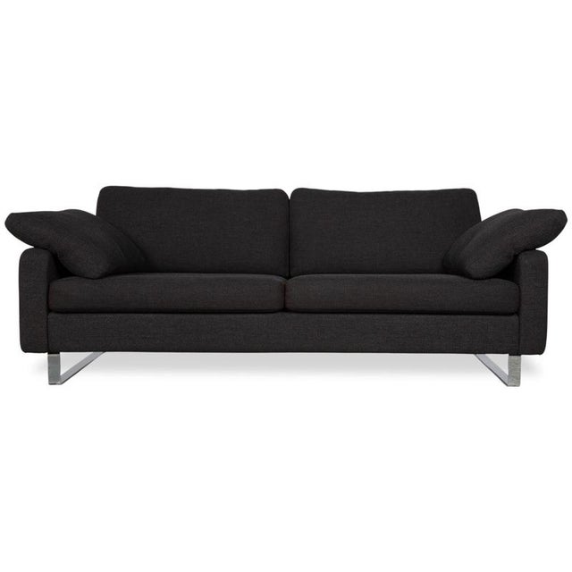 Conseta Fabric Chrome Three-Seater Anthracite Sofa from COR, Set of 2 For Sale - Image 12 of 13