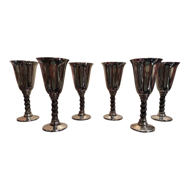 1960s Spain Silverplate Cordials- Set of 6 For Sale