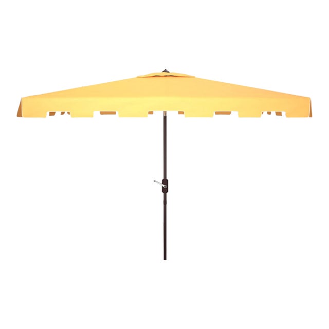 Zimmerman 6.5x10 Rectangle Umbrella - Yellow/White For Sale
