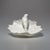 Bordallo Pinheiro 1990s Bordallo Pinheiro White Double Leaf With Bird Dish For Sale - Image 4 of 7