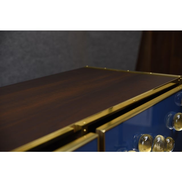 Not Yet Made - Made To Order Blue Sideboard with 28 Murano Jewel and Brass from Justfurnituress SRL For Sale - Image 5 of 13
