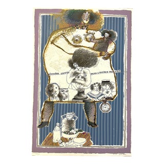 Theo Tobiasse, History Engraved in the Bark of Lives, Large lithograph For Sale