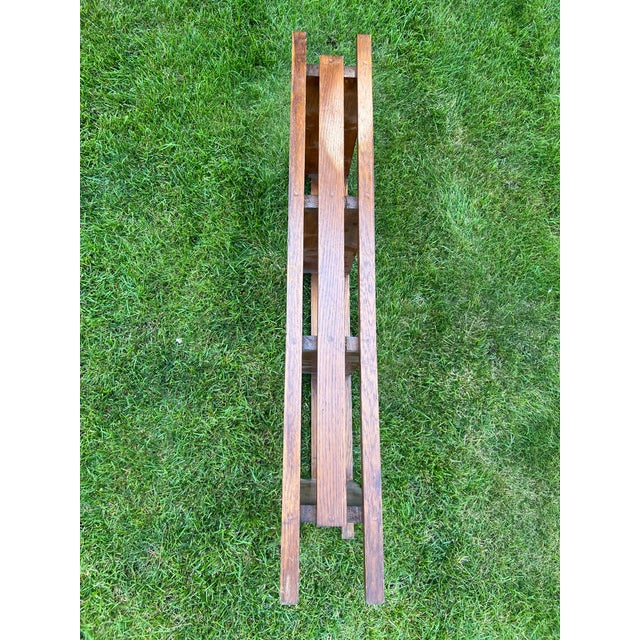 Traditional 1900-1909 Mission Craftsman Small Oak Shelf Bookcase For Sale - Image 3 of 3