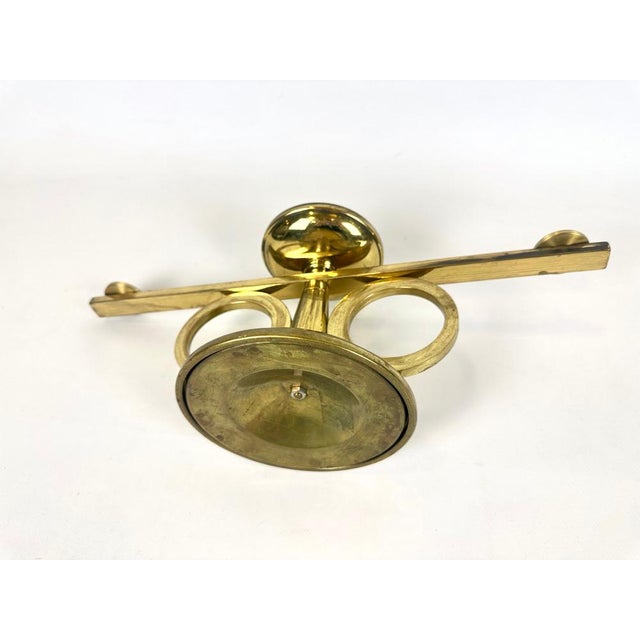 Large Brutalist German Brass Candleholder, 1970s For Sale - Image 9 of 11