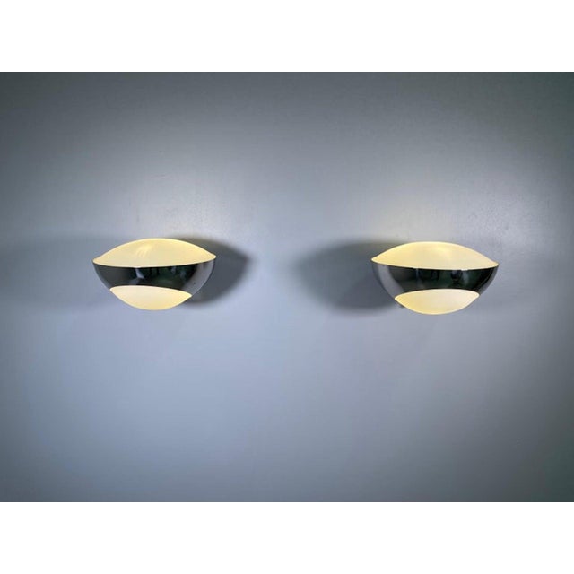 Silver Wall Lights by Max Ingrand for Fontana Arte, 1950, Set of 2 For Sale - Image 8 of 12