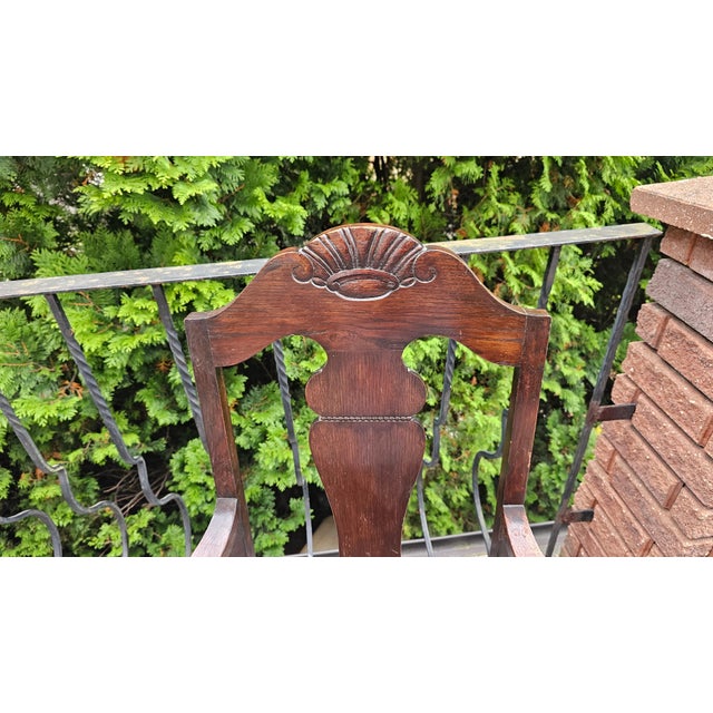 Art Nouveau Wooden Desk Chair For Sale - Image 5 of 11