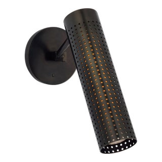 Kelly Wearstler for Visual Comfort Signature Precision 12" Articulating Sconce in Bronze with White Glass For Sale