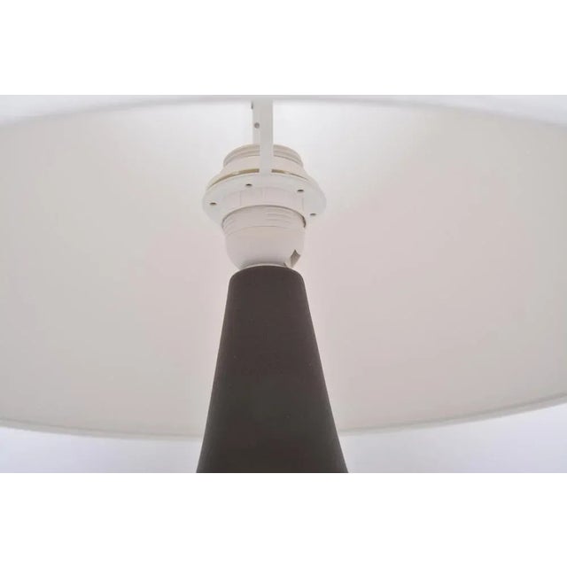 Ceramic Tall Blue Model 1042 Table Lamp in Stoneware by Einar Johansen for Søholm, 1960s For Sale - Image 7 of 9