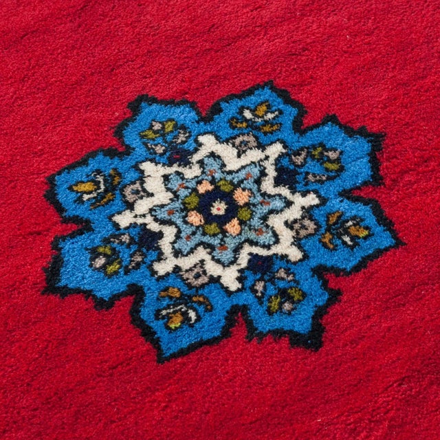 Vintage Hand-Knotted Moroccan Berber Wool Rug, 1960s For Sale - Image 4 of 7