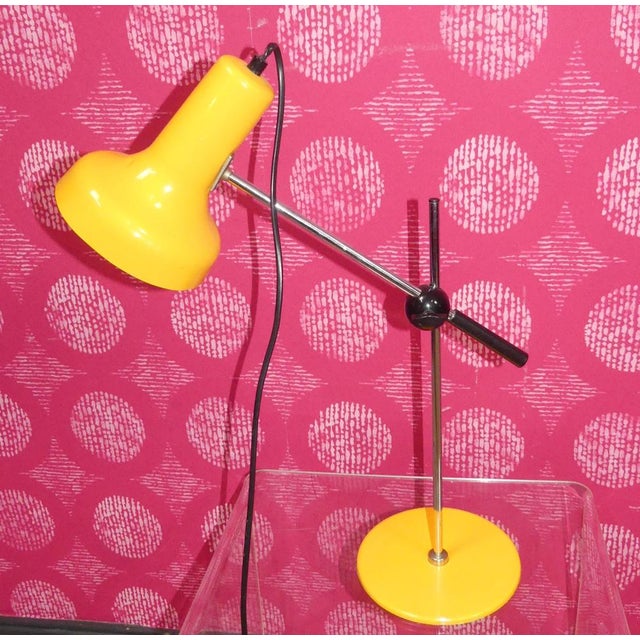Space Age Desk Lamp with Yellow Ball Joint, 1970s For Sale - Image 9 of 12