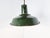 Vintage Industrial Dark Green Enamel Pendant Light, 1960s For Sale - Image 4 of 10