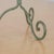 1940s French Painted Iron Scroll Lamp For Sale - Image 11 of 13
