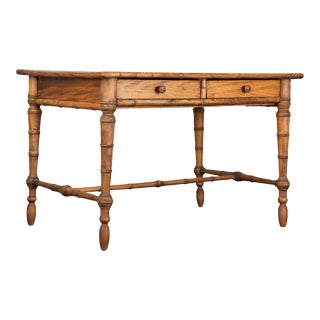 Antique French Provincial Faux Bamboo Writing Desk For Sale