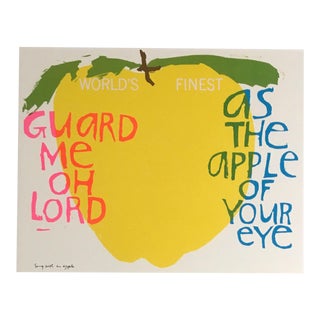 1960s "Song With an Apple" Sister Corita Modernist Print For Sale